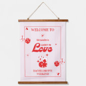 Gelukkig Verliefd Meisjesweekend Hangend Wandkleed (Voorkant)