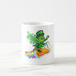 Gelukkig Verliefd Psychedelische Leprechaun Rit Koffiemok