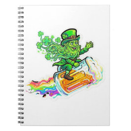 Gelukkig Verliefd Psychedelische Leprechaun Rit Notitieboek
