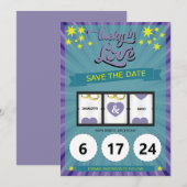 Gelukkig Verliefd Save the Date Trouw Aankondiging (Voorkant / Achterkant)