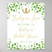 Gelukkig Verliefd St. Patrick's Day Bruidsborrel Poster (Voorkant)