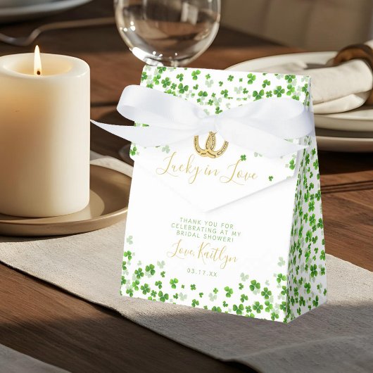 Gelukkig Verliefd St. Patrick's Day Bruidsbruiloft Bedankdoosjes
