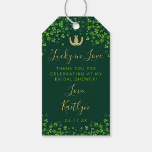 Gelukkig Verliefd St. Patrick's Day Bruidsbruiloft Cadeaulabel