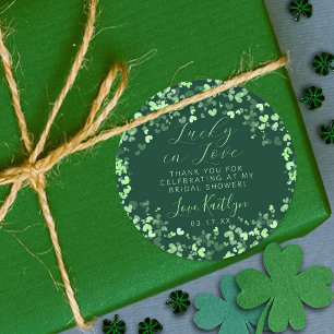 Gelukkig Verliefd St. Patrick's Day Bruidsbruiloft Ronde Sticker