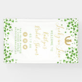 Gelukkig Verliefd St. Patrick's Day Bruidsbruiloft Spandoek (Horizontaal)