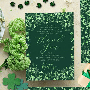 Gelukkig Verliefd St. Patrick's Day Bruidsfeest Bedankkaart