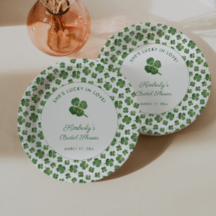 Gelukkig Verliefd St. Patrick's Day Bruidsfeest Bo Papieren Bordje