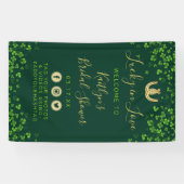 Gelukkig Verliefd St. Patrick's Day Bruidsfeest Bo Spandoek (Horizontaal)