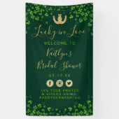 Gelukkig Verliefd St. Patrick's Day Bruidsfeest Bo Spandoek (Verticaal)