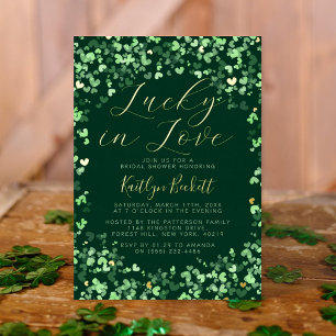 Gelukkig Verliefd St. Patrick's Day Bruidsfeest Ec Folie Uitnodiging