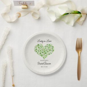 Gelukkig Verliefd St. Patrick's Day Bruidsfeest Papieren Bordje