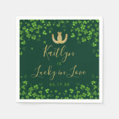 Gelukkig Verliefd St. Patrick's Day Bruidsmeisjesf Servet (Voorkant)