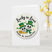 Gelukkig Verliefd St. Patrick's Day Kaart (Gele Bloem)