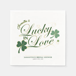 Gelukkig Verliefd St. Patrick's Moderne Bruidsdouc Servet