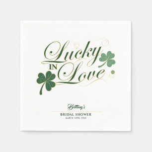Gelukkig Verliefd St. Patrick's Moderne Bruidsdouc Servet