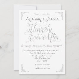 Gelukkig Verliefd Verhaal Bruiloftsinvitation Kaart