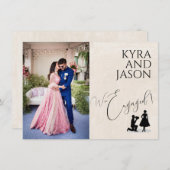 Gelukkig Verloving Aankondiging (Voorkant / Achterkant)