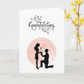 Gelukkig Verloving Kaart (Gele Bloem)