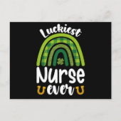 Gelukkig verpleegster op St Patrick's Day Briefkaart (Voorkant)