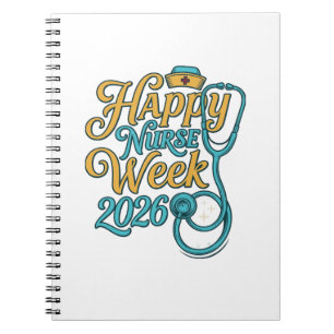 Gelukkig Verpleegstersweek 2026 Stethoscoop Shirt Notitieboek