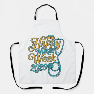 Gelukkig Verpleegstersweek 2026 Stethoscoop Shirt Schort