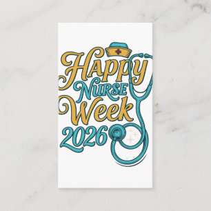 Gelukkig Verpleegstersweek 2026 Stethoscoop Shirt Visitekaartje