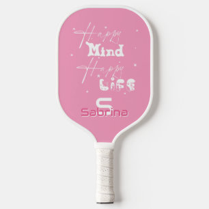 Gelukkig Verstand Gelukkig Leven Moppige Picklebal Pickleball Paddle