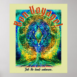 Gelukkig Vertrek Boom Van De Wereld Poster