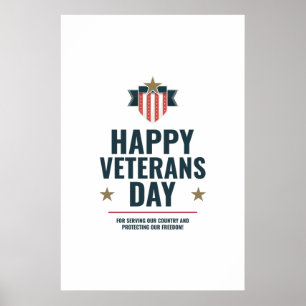 Gelukkig veteranendag poster