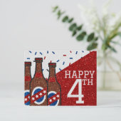 Gelukkig Vier Juli Glitter Briefkaart (Staand voorkant)