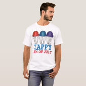 Gelukkig vierde juli: Italiaans Shaved Water Ice T-shirt (Voorkant volledig)