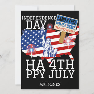Gelukkig vierde juli Onafhankelijkheidsdag Amerika Feestdagenkaart