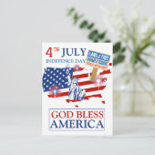 Gelukkig vierde juli Onafhankelijkheidsdag Amerika Feestdagenkaart (Staand voorkant)