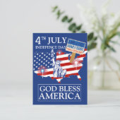 Gelukkig vierde juli Onafhankelijkheidsdag Amerika Feestdagenkaart (Staand voorkant)