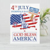 Gelukkig vierde juli Onafhankelijkheidsdag Amerika Feestdagenkaart (Staand voorkant)