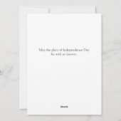 Gelukkig vierde juli Onafhankelijkheidsdag Amerika Feestdagenkaart (Achterkant)