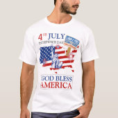 Gelukkig vierde juli Onafhankelijkheidsdag Amerika T-shirt (Voorkant)