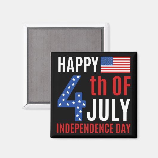 Gelukkig vierde juli Onafhankelijkheidsdag Magneet (Voorkant / Achterkant)