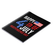 Gelukkig vierde juli Onafhankelijkheidsdag Notitieboek (Linkerzijde)