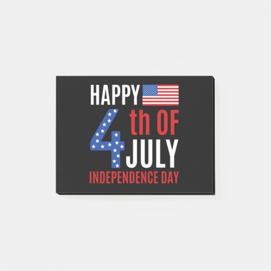Gelukkig vierde juli Onafhankelijkheidsdag Post-it® Notes (Voorkant)