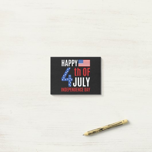 Gelukkig vierde juli Onafhankelijkheidsdag Post-it® Notes (Op bureau)