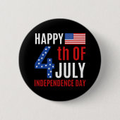 Gelukkig vierde juli Onafhankelijkheidsdag Ronde Button 5,7 Cm (Voorkant)