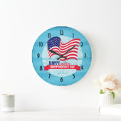 Gelukkig vierde van juli Amerikaanse vlag Illustra Grote Klok (Huis)