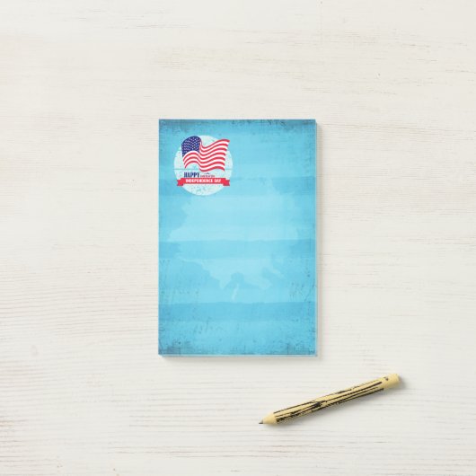 Gelukkig vierde van juli Amerikaanse vlag Illustra Post-it® Notes (Op bureau)