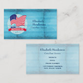 Gelukkig vierde van juli Amerikaanse vlag Illustra Visitekaartje (Voorkant / Achterkant)