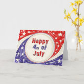 Gelukkig Vierde van Juli Kaart (Gele Bloem)