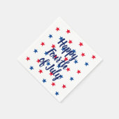 Gelukkig vierde van juli rode witte blauwe sterren servet (Hoek)