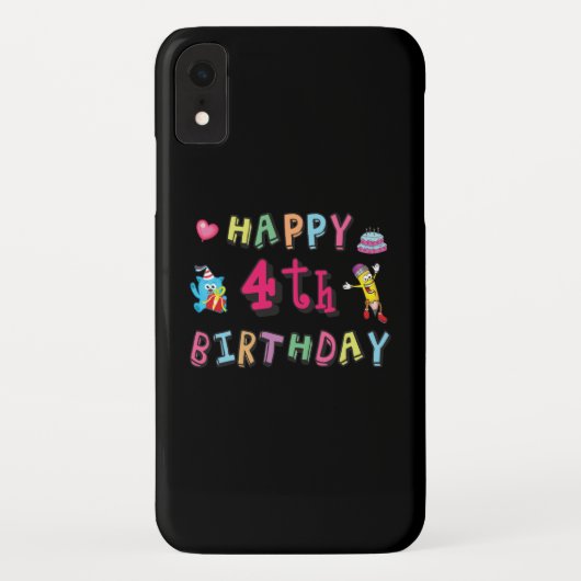 Gelukkig vierde verjaardag. 4 jaar per dag. Case-Mate iPhone case (Achterkant)