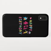 Gelukkig vierde verjaardag. 4 jaar per dag. Case-Mate iPhone case (Achterkant (horizontaal))