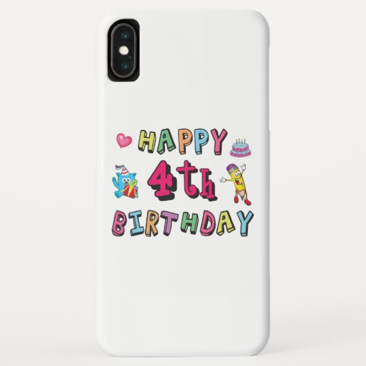 Gelukkig vierde verjaardag. 4 jaar per dag. Case-Mate iPhone case (Achterkant)